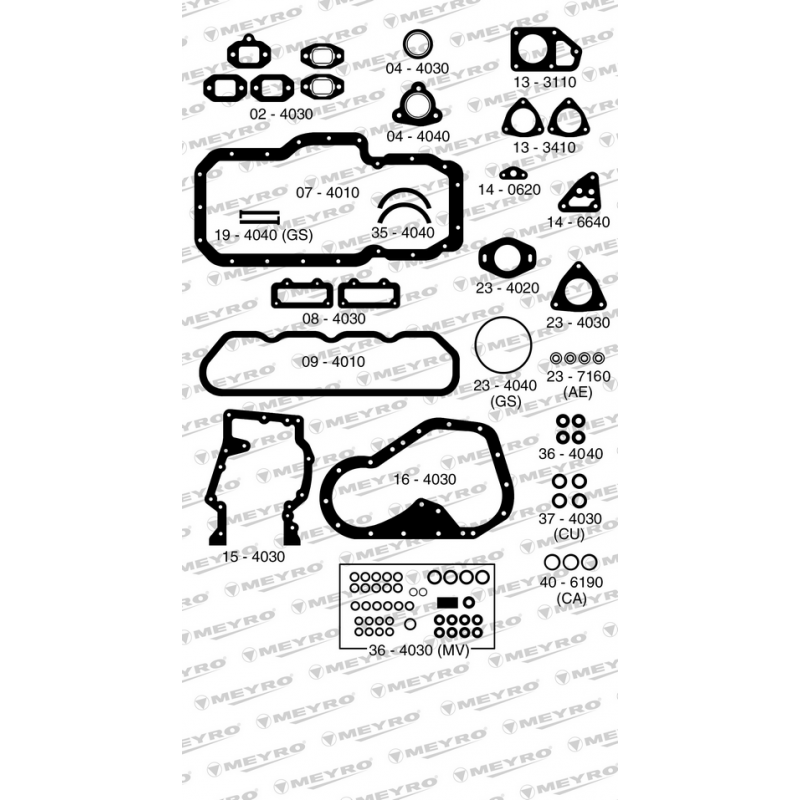 KIT DE JUNTAS DE MOTOR (SIN JTC) MEYRO 05-403 MV