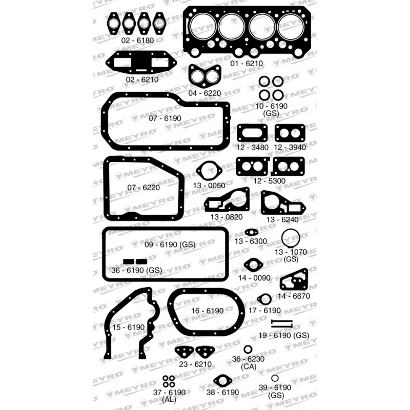 KIT DE JUNTAS DE MOTOR (COMPLETO) MEYRO 05-622 NA