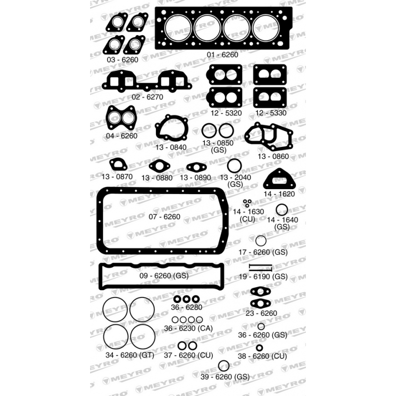KIT DE JUNTAS DE MOTOR (COMPLETO) MEYRO 05-626 NA