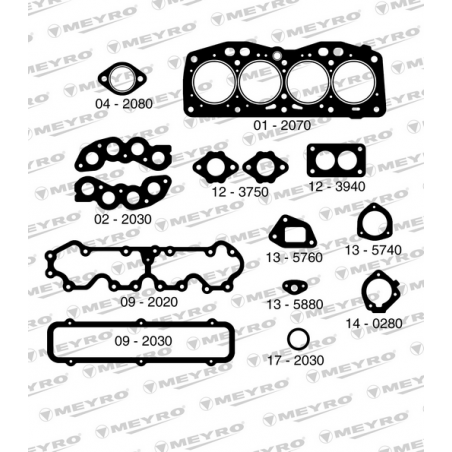 KIT DE JUNTAS DE MOTOR (SUPERIOR) MEYRO 06-2070 S