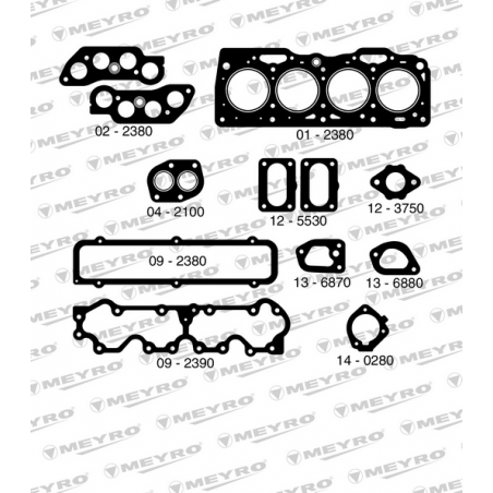 KIT DE JUNTAS DE MOTOR (SUPERIOR) MEYRO 06-2380 S