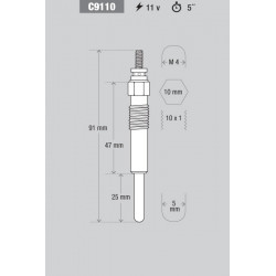 BUJIA DE PRECALENTAMIENTO KESSEL C9110