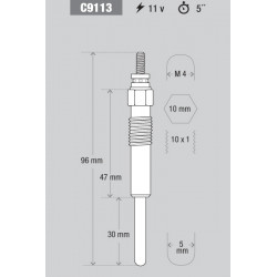 BUJIA DE PRECALENTAMIENTO KESSEL C9113