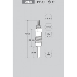 BUJIA DE PRECALENTAMIENTO KESSEL C9136