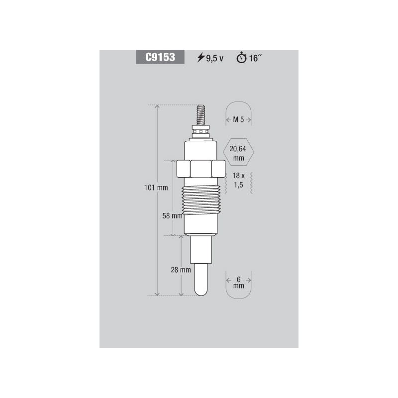 BUJIA DE PRECALENTAMIENTO KESSEL C9153