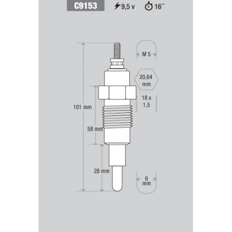 BUJIA DE PRECALENTAMIENTO KESSEL C9153