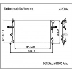 RADIADOR DE AGUA VALEO 732808R