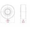 SOPORTE DE CARDAN CON RODAMIENTO SKF VKQA 66208 A