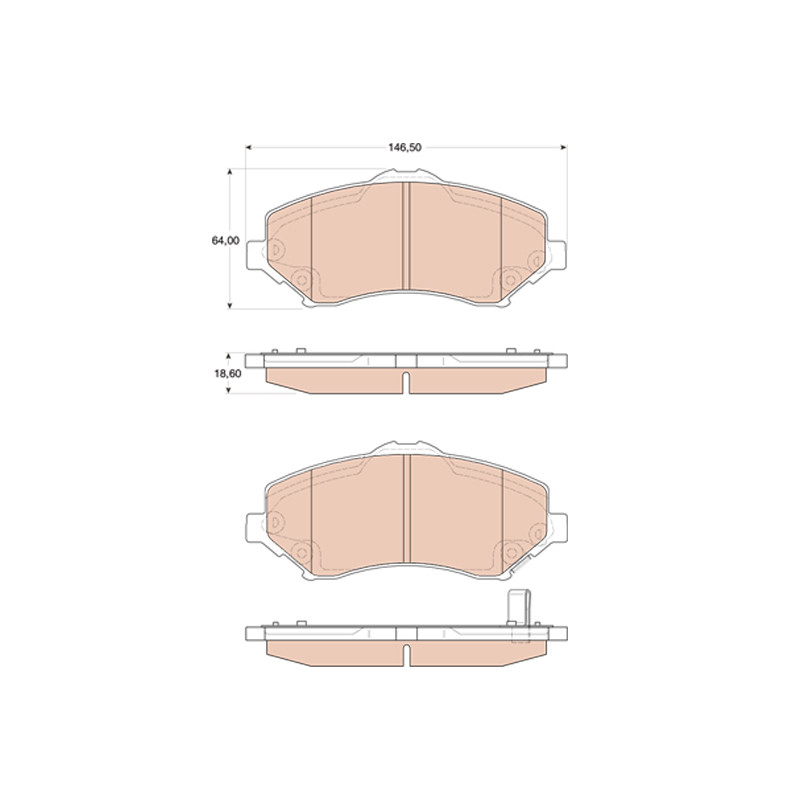 JUEGO DE PASTILLAS DE FRENO TRW GDB4605