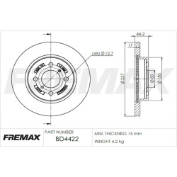 DISCO DE FRENO FREMAX BD4422
