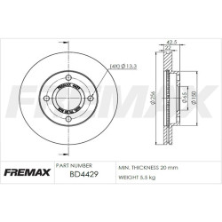 DISCO DE FRENO FREMAX BD4429