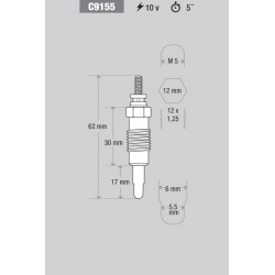 BUJIA DE PRECALENTAMIENTO KESSEL C9155