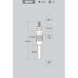 BUJIA DE PRECALENTAMIENTO KESSEL C9157