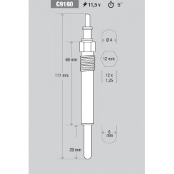 BUJIA DE PRECALENTAMIENTO KESSEL C9160