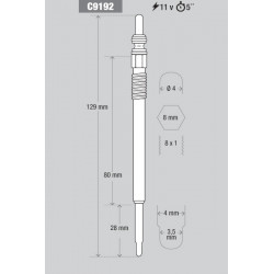 BUJIA DE PRECALENTAMIENTO KESSEL C9192