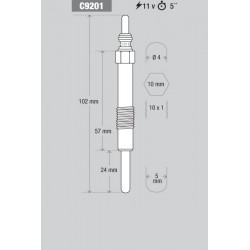 BUJIA DE PRECALENTAMIENTO KESSEL C9201