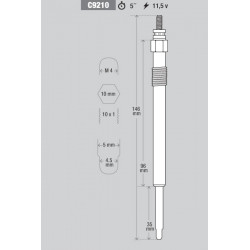 BUJIA DE PRECALENTAMIENTO KESSEL C9210