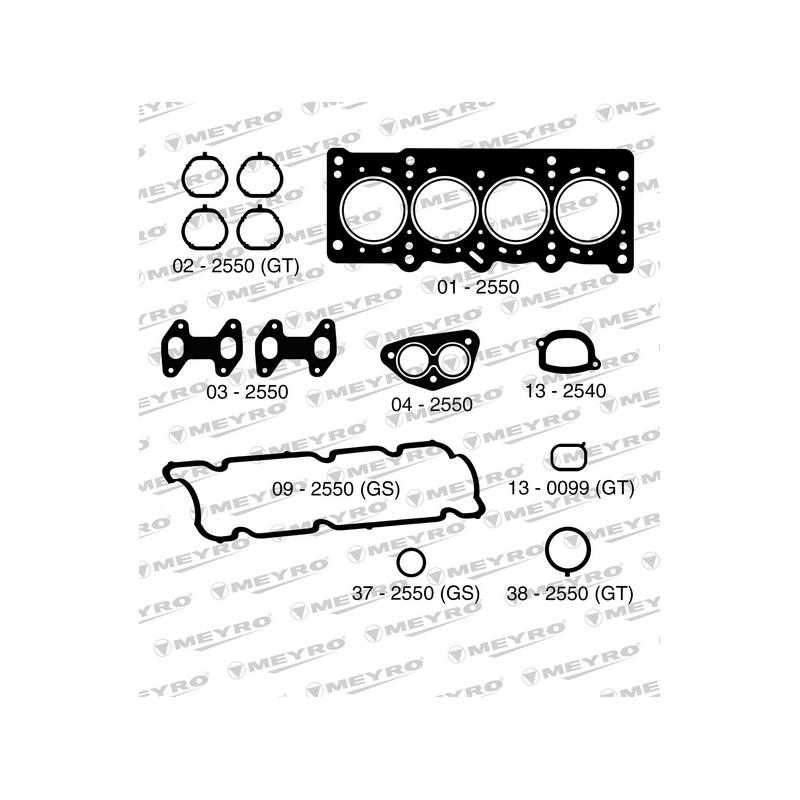 KIT DE JUNTAS DE MOTOR (SUPERIOR) MEYRO 06-2550 NA