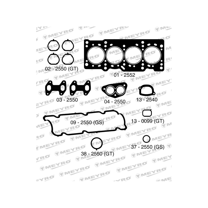 KIT DE JUNTAS DE MOTOR (SUPERIOR) MEYRO 06-2552 NA