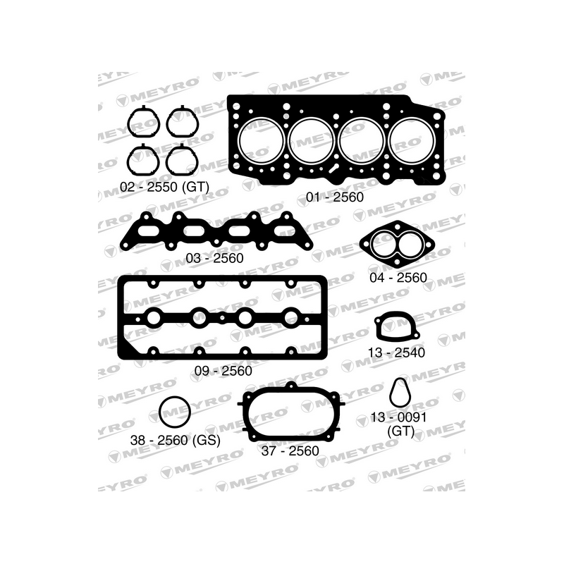 KIT DE JUNTAS DE MOTOR (SUPERIOR) MEYRO 06-2560 NA