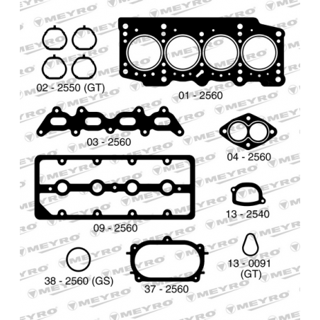 KIT DE JUNTAS DE MOTOR (SUPERIOR) MEYRO 06-2560 NA