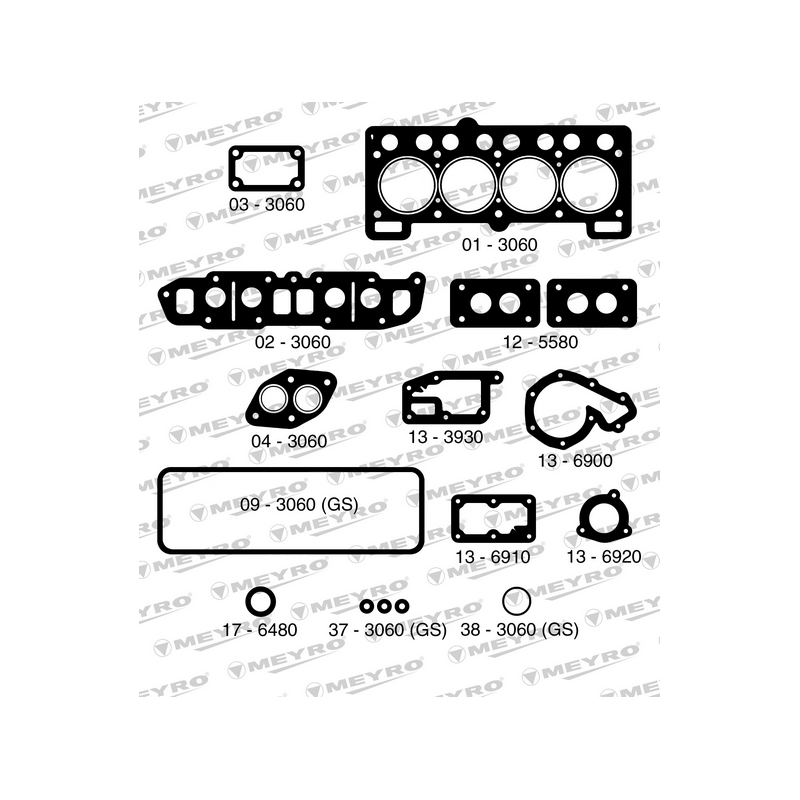 KIT DE JUNTAS DE MOTOR (SUPERIOR) MEYRO 06-3060 S