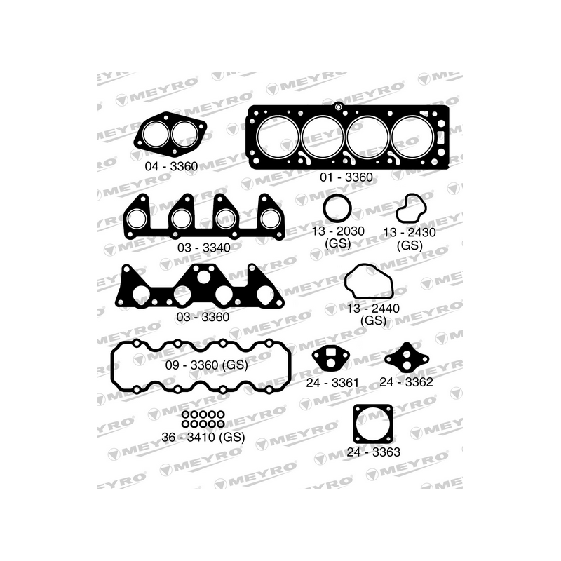 KIT DE JUNTAS DE MOTOR (SUPERIOR) MEYRO 06-3362 NA