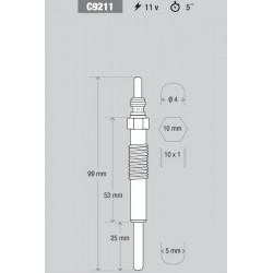 BUJIA DE PRECALENTAMIENTO KESSEL C9211