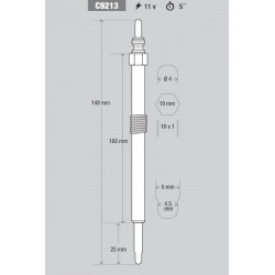 BUJIA DE PRECALENTAMIENTO KESSEL C9213