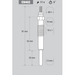 BUJIA DE PRECALENTAMIENTO KESSEL C9402