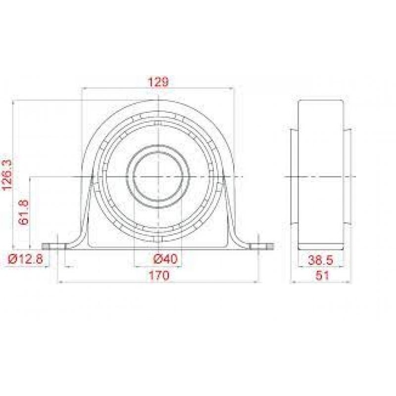 SOPORTE DE CARDAN CON RODAMIENTO SKF VKQA 88508 AC
