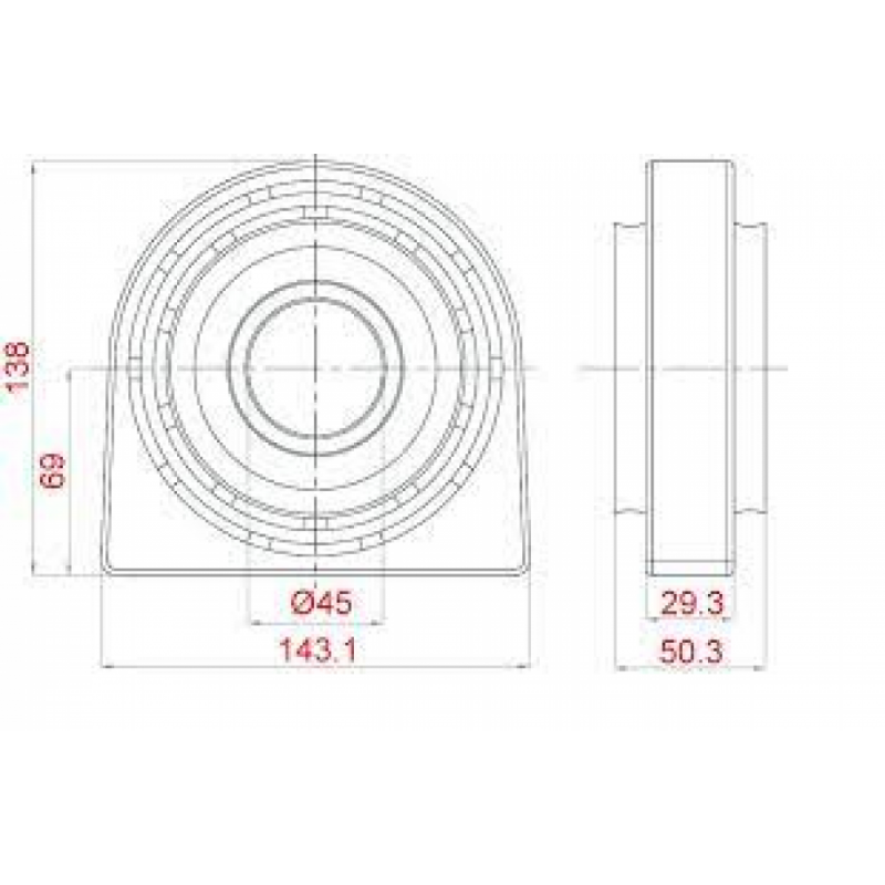 SOPORTE DE CARDAN CON RODAMIENTO SKF VKQA 88509 A