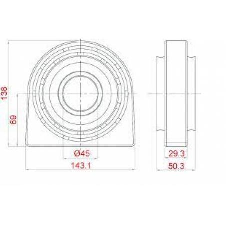 SOPORTE DE CARDAN CON RODAMIENTO SKF VKQA 88509 A