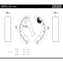 JUEGO DE ZAPATAS DE FRENO ARMETAL Z80681