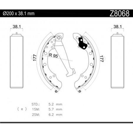 JUEGO DE ZAPATAS DE FRENO ARMETAL Z80682