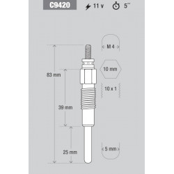 BUJIA DE PRECALENTAMIENTO KESSEL C9420