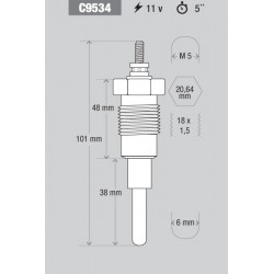 BUJIA DE PRECALENTAMIENTO KESSEL C9534