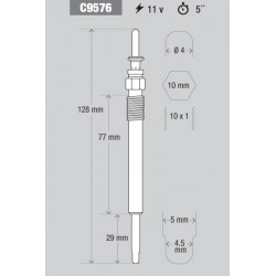 BUJIA DE PRECALENTAMIENTO KESSEL C9576