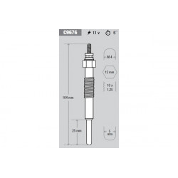 BUJIA DE PRECALENTAMIENTO KESSEL C9676
