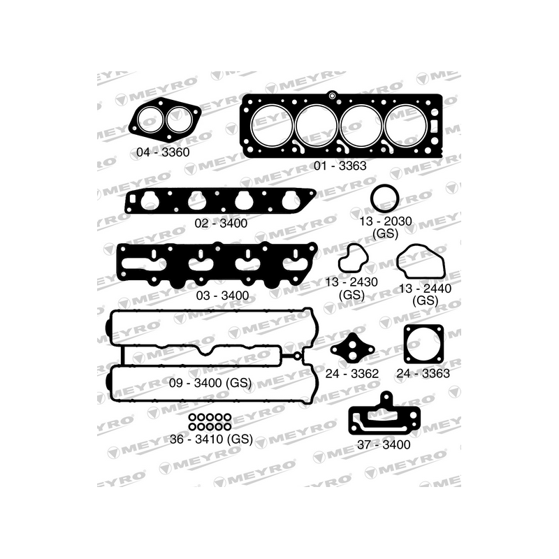 KIT DE JUNTAS DE MOTOR (SUPERIOR) MEYRO 06-3402 NA
