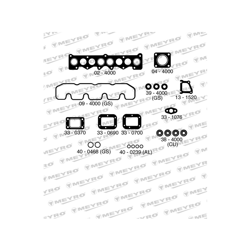 KIT DE JUNTAS DE MOTOR (SUPERIOR) MEYRO 06-4000 MV