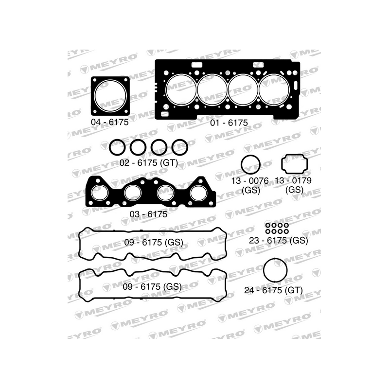 KIT DE JUNTAS DE MOTOR (SUPERIOR) MEYRO 06-6175 NA