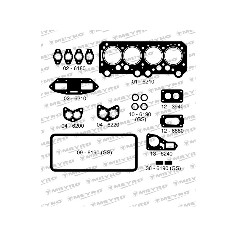 KIT DE JUNTAS DE MOTOR (SUPERIOR) MEYRO 06-6210 S