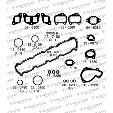KIT DE JUNTAS DE MOTOR (SUPERIOR) MEYRO 06-6270 MV