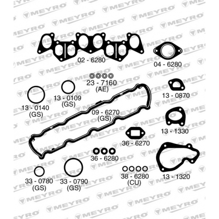 KIT DE JUNTAS DE MOTOR (SUPERIOR) MEYRO 06-6290 MV