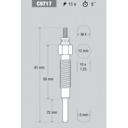 BUJIA DE PRECALENTAMIENTO KESSEL C9717