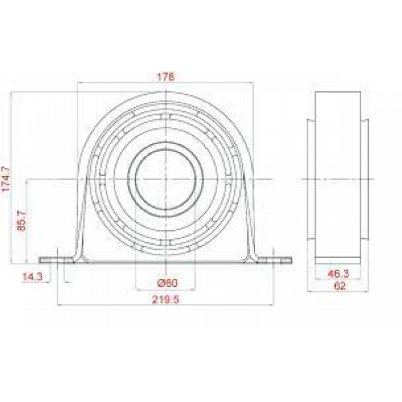 SOPORTE DE CARDAN CON RODAMIENTO SKF VKQA 88512 AC