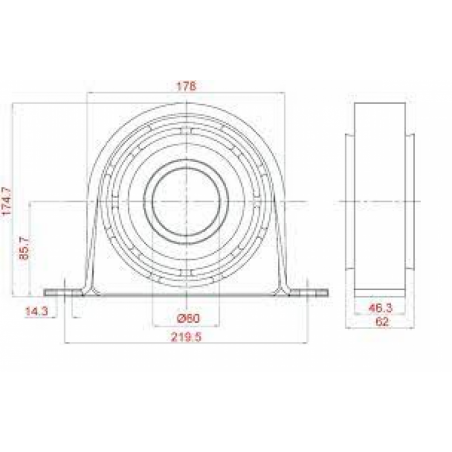SOPORTE DE CARDAN CON RODAMIENTO SKF VKQA 88512 AC
