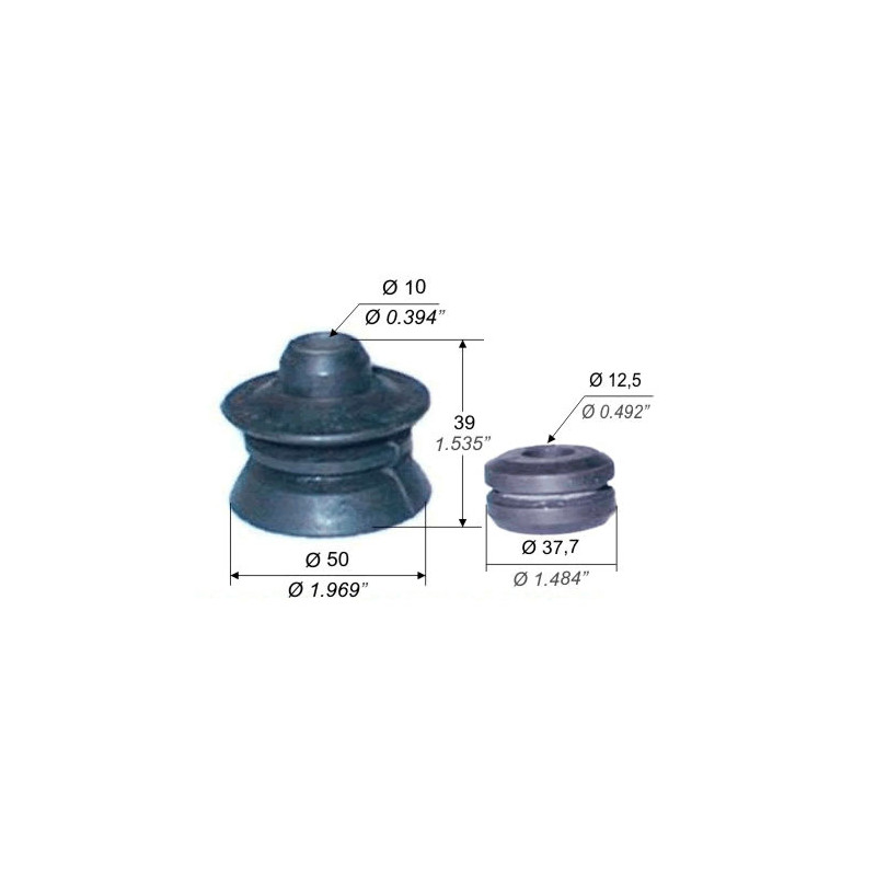 CAZOLETA DE AMORTIGUADOR DE SUSPENSION CAPEMI 7258/1