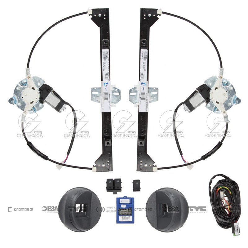 JUEGO DE MAQUINAS LEVANTA CRISTAL TRAGIAL 14001/40